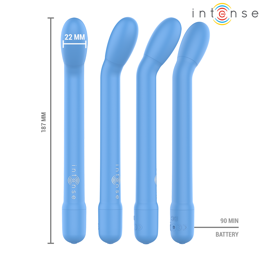 INTENSE - KARLIE RECHARGEABLE G-SPOT STIMULATOR BLUE - NOCTURNA DESIRES