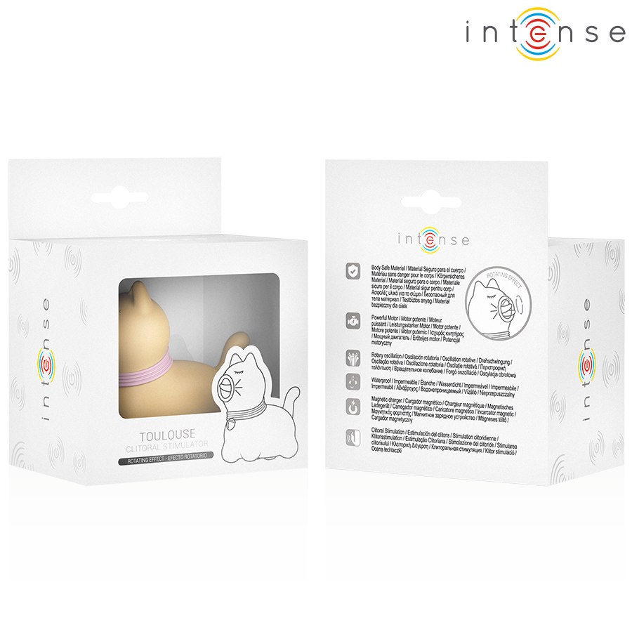 INTENSE - TOULOUSE STIMULATOR WITH 360º ROTATING TONGUE YELLOW - NOCTURNA DESIRES
