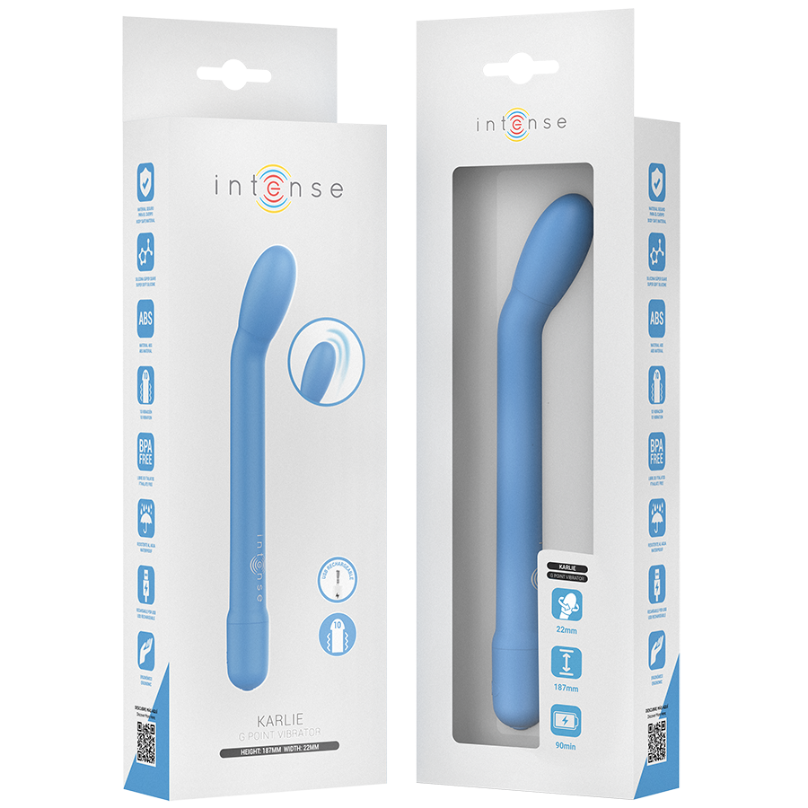 INTENSE - KARLIE RECHARGEABLE G-SPOT STIMULATOR BLUE - NOCTURNA DESIRES