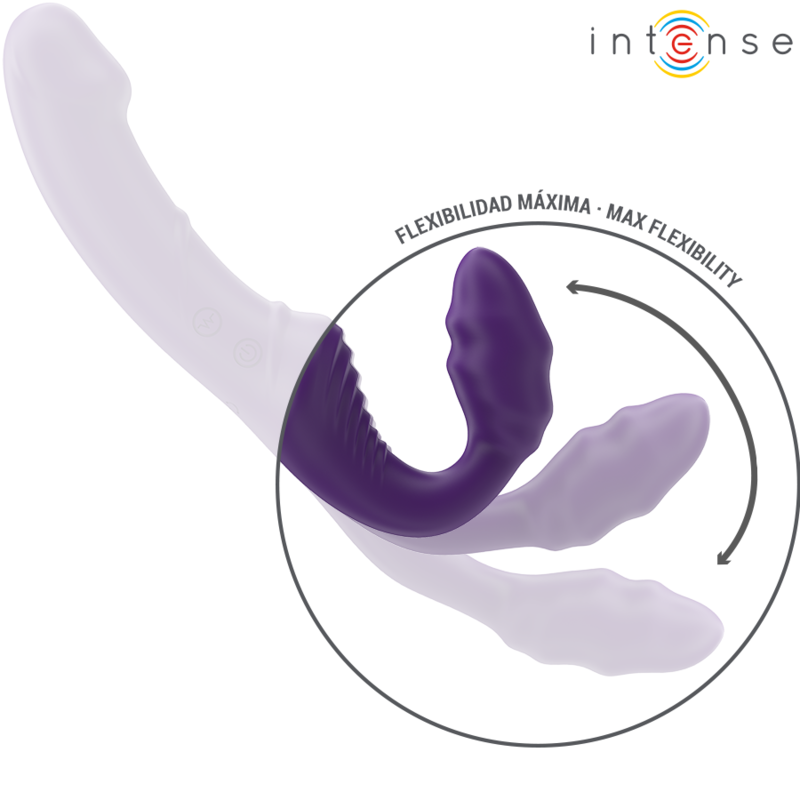 INTENSE - JILL DOUBLE VIBRATOR 20 CM PURPLE REMOTE CONTROL - NOCTURNA DESIRES