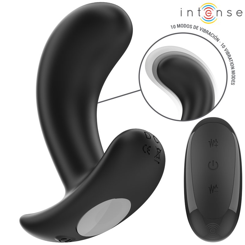 INTENSE - CHANDLER ANAL PLUG 10 VIBRATIONS BLACK REMOTE CONTROL - NOCTURNA DESIRES