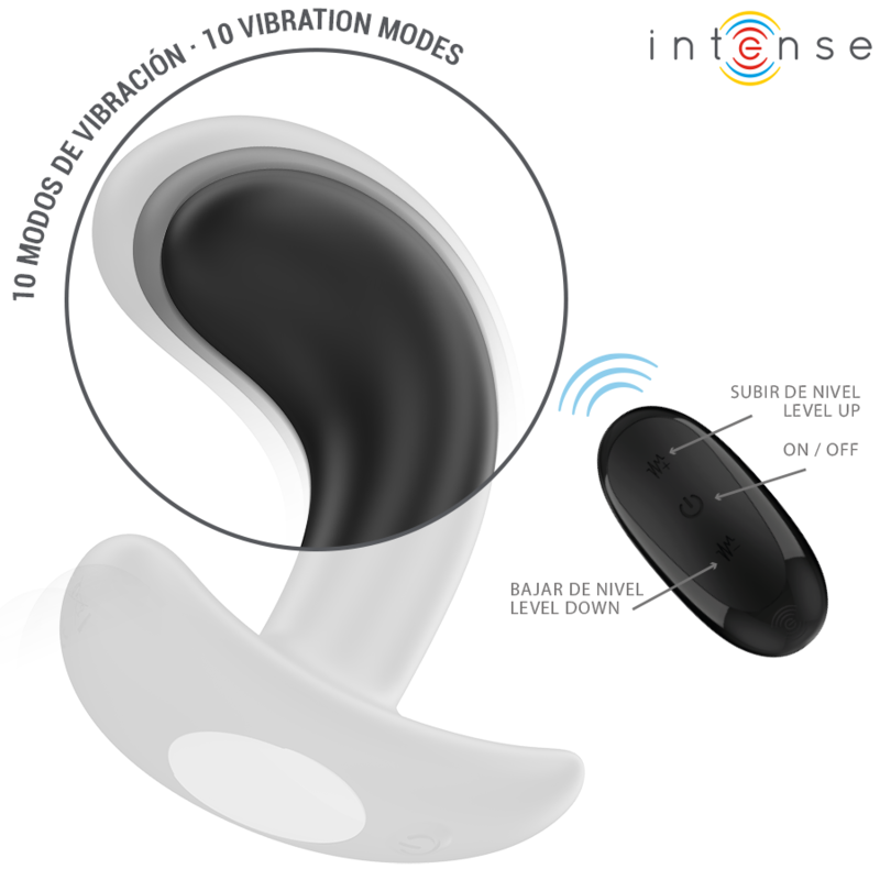 INTENSE - CHANDLER ANAL PLUG 10 VIBRATIONS BLACK REMOTE CONTROL - NOCTURNA DESIRES