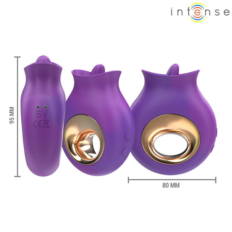 INTENSE - TULI CLITORIS STIMULATOR 9 VIBRATIONS & 9 OSCILLATIONS PURPLE - NOCTURNA DESIRES