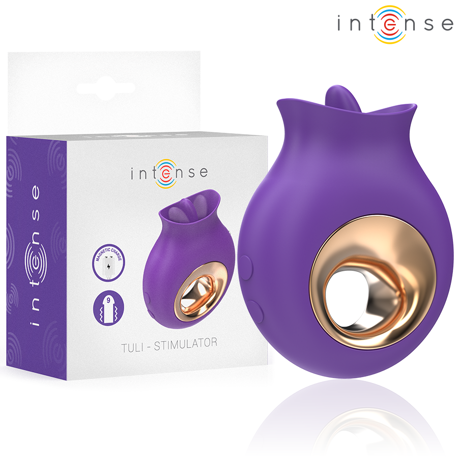 INTENSE - TULI CLITORIS STIMULATOR 9 VIBRATIONS & 9 OSCILLATIONS PURPLE - NOCTURNA DESIRES