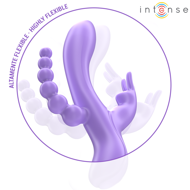 INTENSE - MIKO TRIPLE VIBRATOR RABBIT & STIMULATOR & ANAL 7 VIBRATIONS PURPLE - NOCTURNA DESIRES
