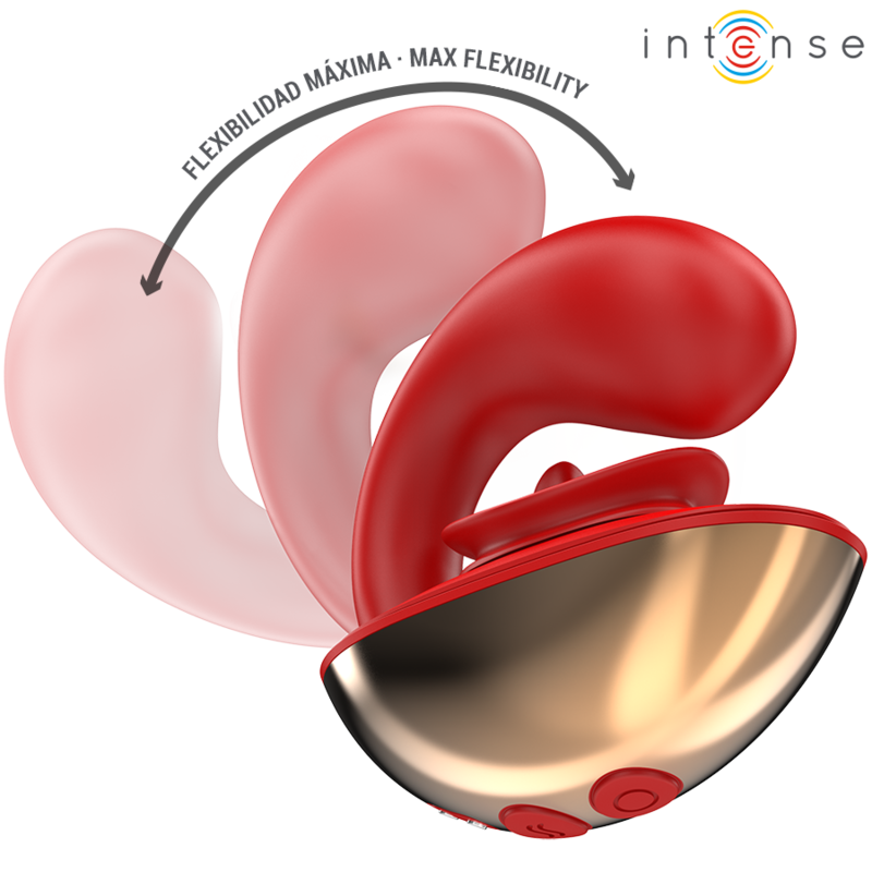 INTENSE - MARIAH VIBRATOR & STIMULATOR IN U SHAPE 10 VIBRATIONS RED - NOCTURNA DESIRES