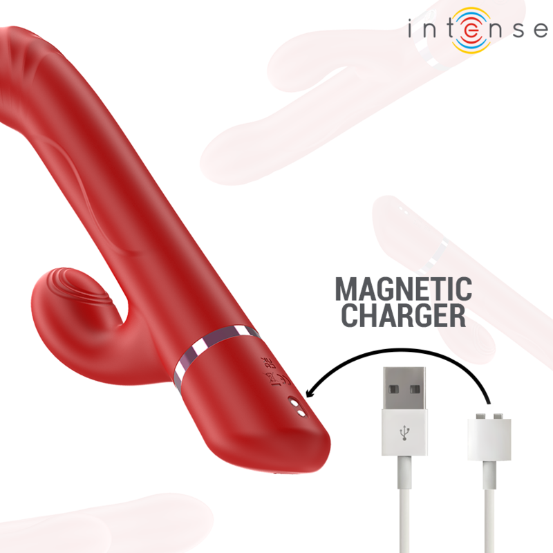 INTENSE - LELE MULTIFUNCTION VIBRATOR ROTATING & OSCILLATION & STIMULATION RED - NOCTURNA DESIRES