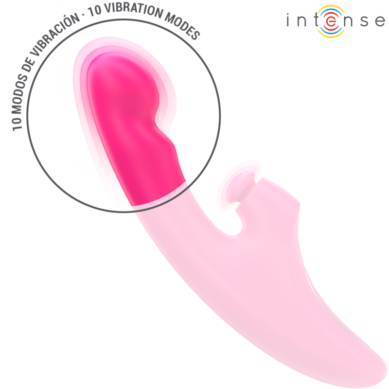 INTENSE - EMI VIBRATOR 13.5 CM MULTIFUNCTION 3 IN 1 10 VIBRATIONS PINK - NOCTURNA DESIRES