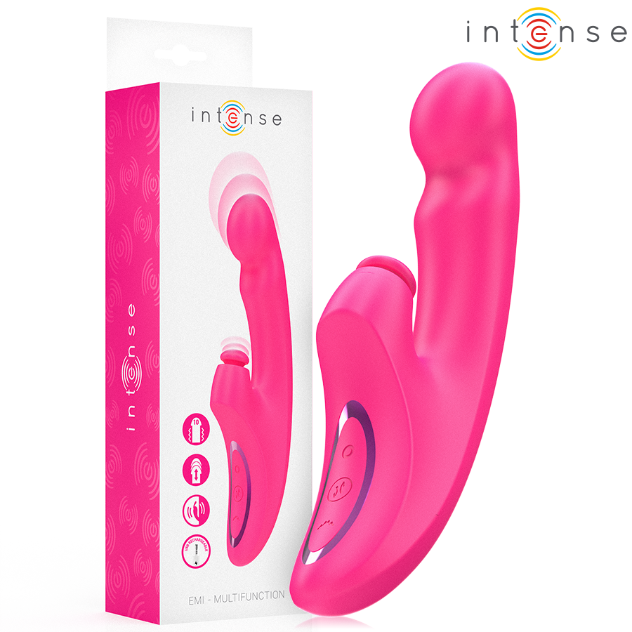 INTENSE - EMI VIBRATOR 13.5 CM MULTIFUNCTION 3 IN 1 10 VIBRATIONS PINK - NOCTURNA DESIRES