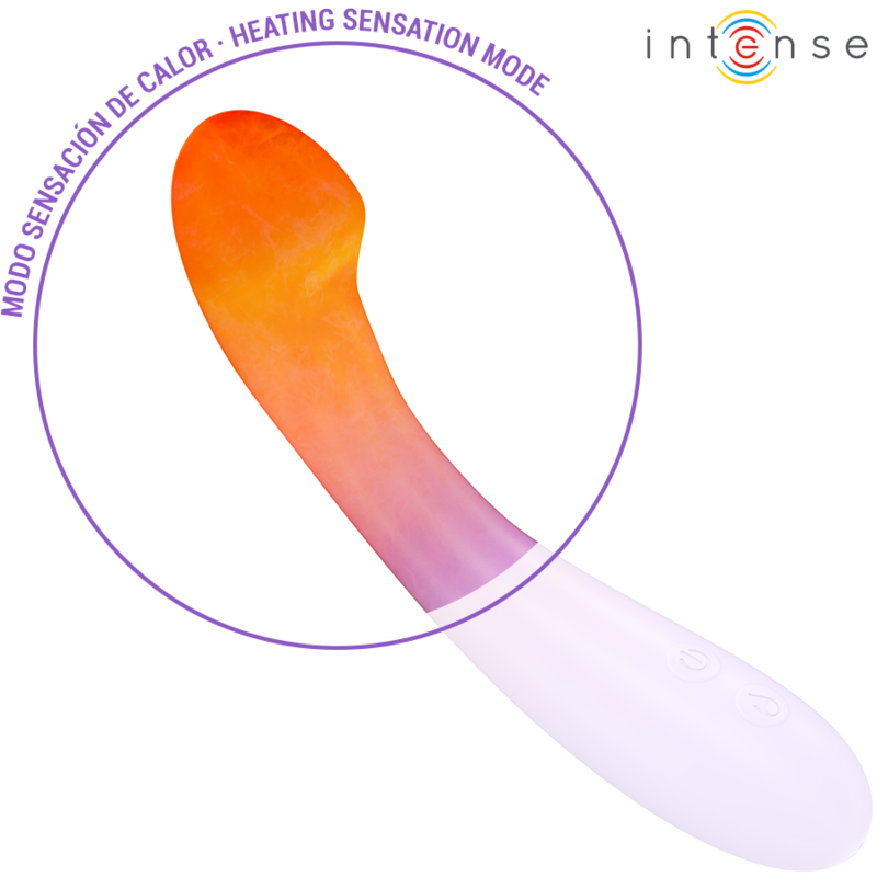 INTENSE - BECKY VIBRATOR 19 CM HEATABLE 7 VIBRATIONS PURPLE - NOCTURNA DESIRES