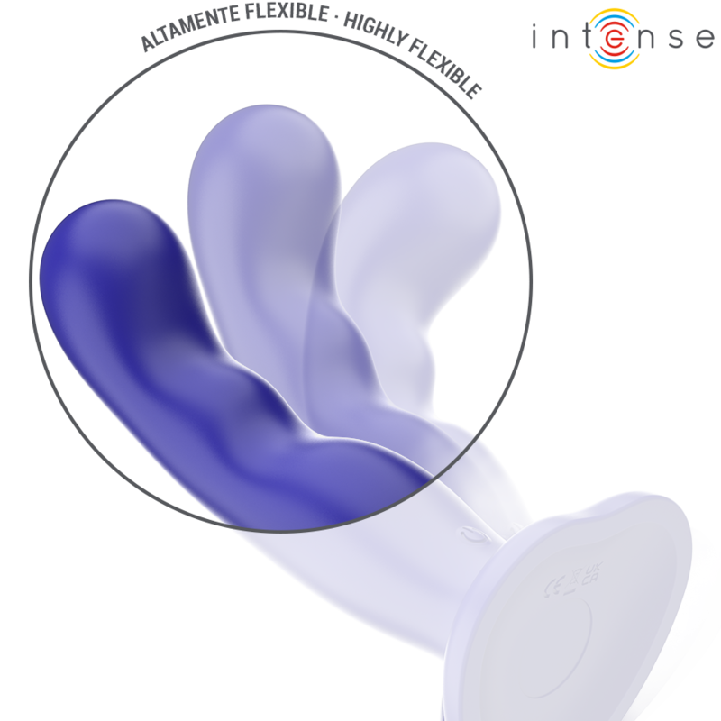 INTENSE - SHORTY VIBRATOR WITH SUCTION CUP BLUE REMOTE CONTROL - NOCTURNA DESIRES