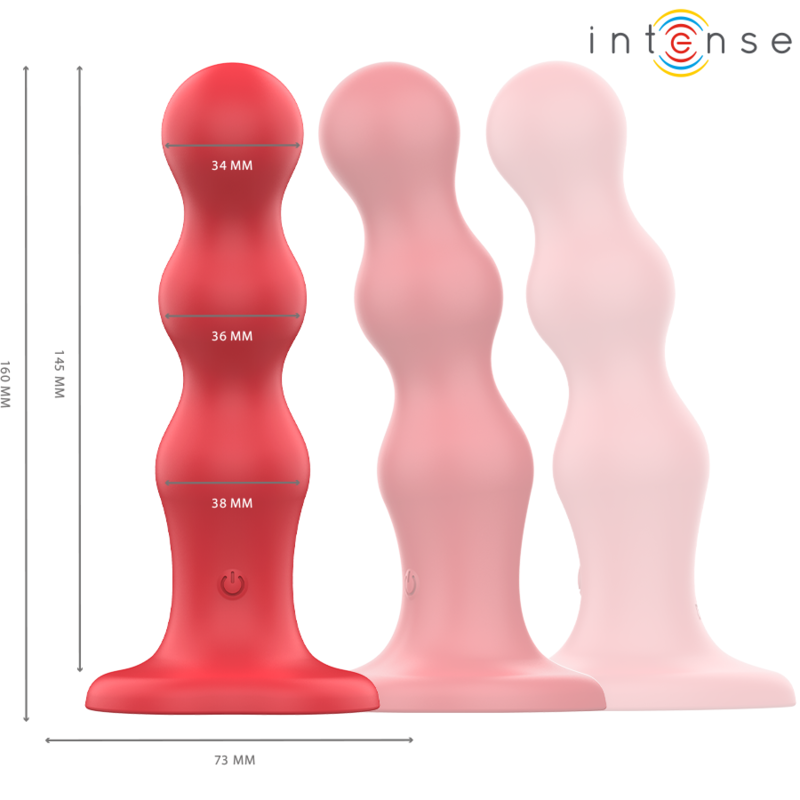 INTENSE - CODY VIBRATOR WITH SUCTION CUP RED REMOTE CONTROL - NOCTURNA DESIRES