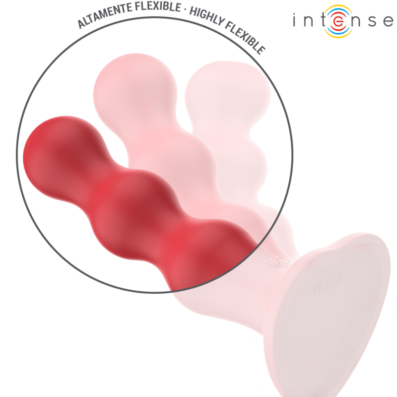 INTENSE - CODY VIBRATOR WITH SUCTION CUP RED REMOTE CONTROL - NOCTURNA DESIRES