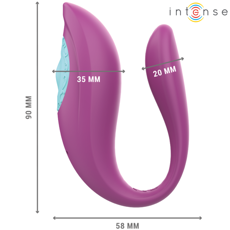 INTENSE - ANNIE U-SHAPED VIBRATOR AND STIMULATOR PURPLE REMOTE CONTROL - NOCTURNA DESIRES