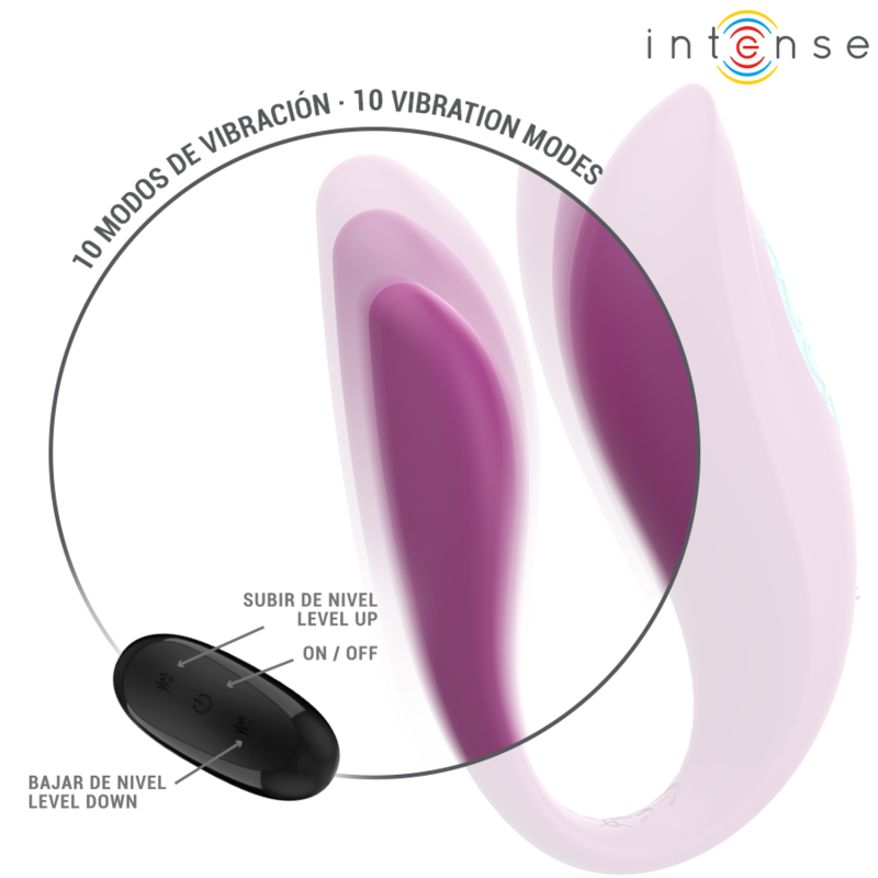 INTENSE - ANNIE U-SHAPED VIBRATOR AND STIMULATOR PURPLE REMOTE CONTROL - NOCTURNA DESIRES