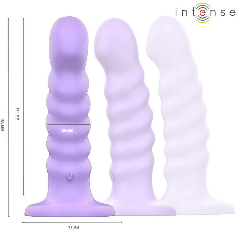 INTENSE - BRENDA VIBRATOR SIZE M SPIRAL DESIGN 10 VIBRATIONS PURPLE REMOTE CONTROL - NOCTURNA DESIRES