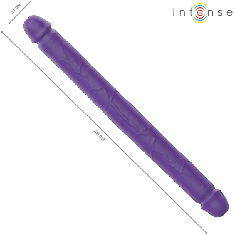 INTENSE - GUNTER DILDO DOUBLE VIBRATOR 40 CM PURPLE REMOTE CONTROL - NOCTURNA DESIRES