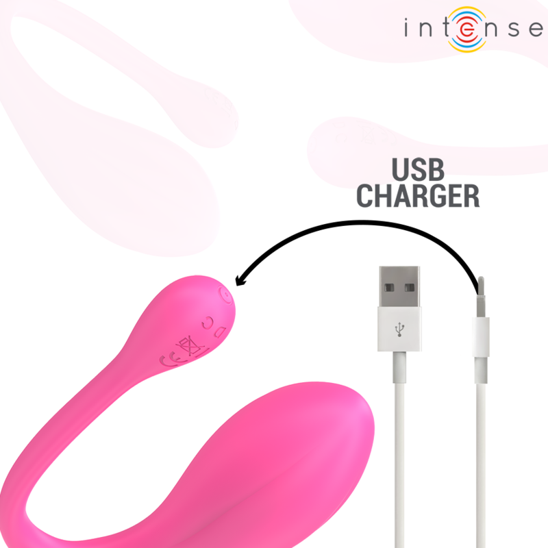 INTENSE - JANICE U VIBRATOR DOUBLE STIMULATION 10 VIBRATIONS PINK REMOTE CONTROL - NOCTURNA DESIRES