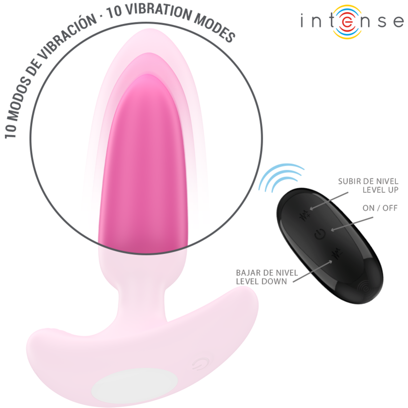 INTENSE - ROSS ANAL PLUG 10 VIBRATIONS PINK REMOTE CONTROL - NOCTURNA DESIRES