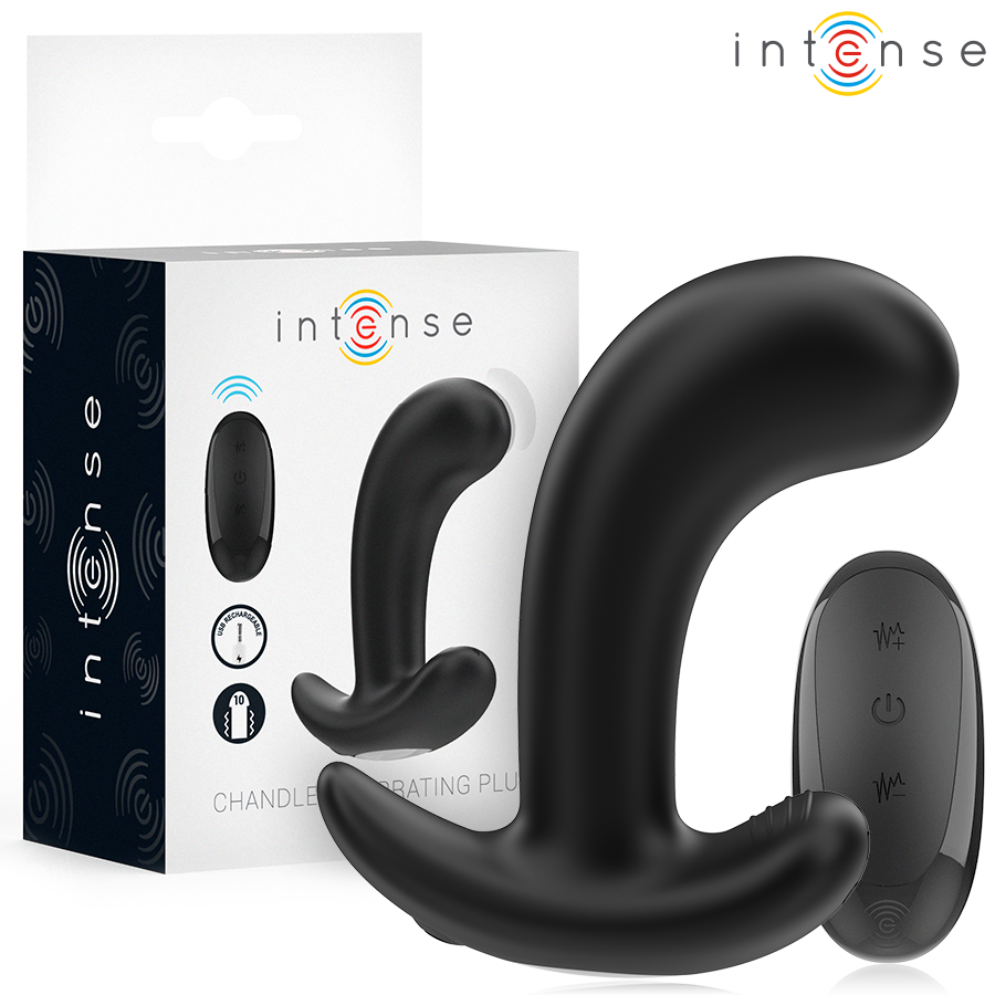INTENSE - CHANDLER ANAL PLUG 10 VIBRATIONS BLACK REMOTE CONTROL - NOCTURNA DESIRES