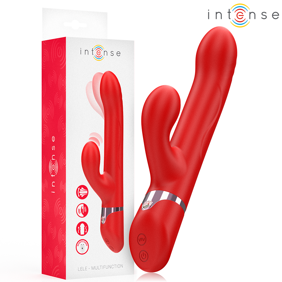 INTENSE - LELE MULTIFUNCTION VIBRATOR ROTATING & OSCILLATION & STIMULATION RED - NOCTURNA DESIRES