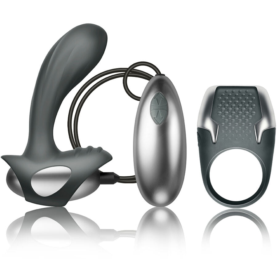 CLIMAXIMUM - EXCITE KIT COCK RING + WIRE PROSTATE MASSAGER - NOCTURNA DESIRES