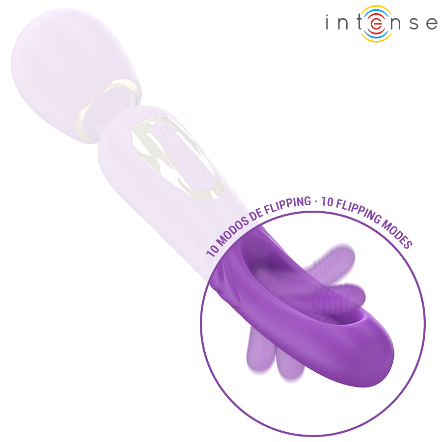 INTENSE - CHRISTY VIBRATING WAND WITH FLIPPING TONGUE - NOCTURNA DESIRES