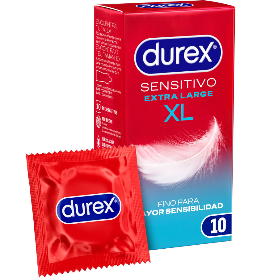 DUREX - SENSITIVE XL CONDOMS 10 UNITS - NOCTURNA DESIRES