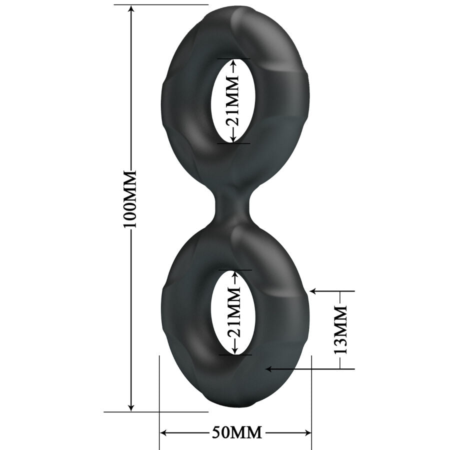 CRAZY BULL - RADWAN DOUBLE SILICONE RING MODEL 19 - NOCTURNA DESIRES
