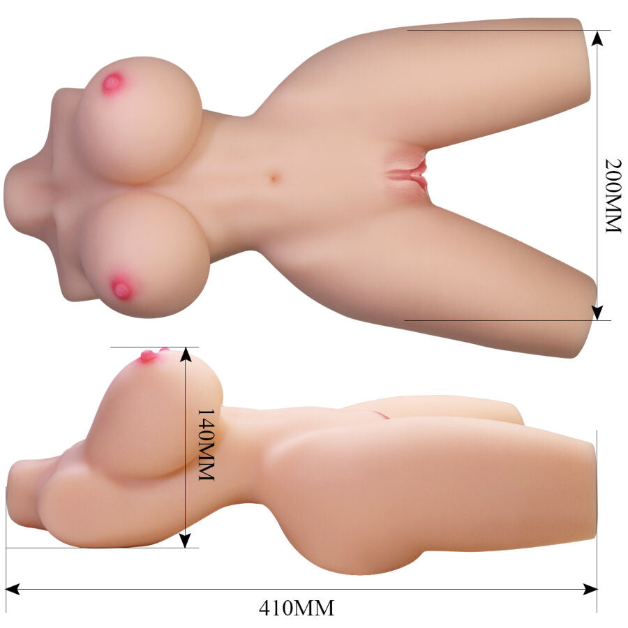 CRAZY BULL - LILY REALISTIC FEMALE TORSO VAGINA AND ANAL 4 KG - NOCTURNA DESIRES