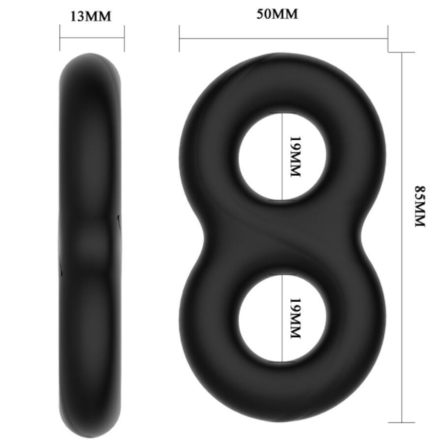 CRAZY BULL - DOUBLE INFINITY SILICONE RING CRAZY BULL NOCTURNA DESIRES