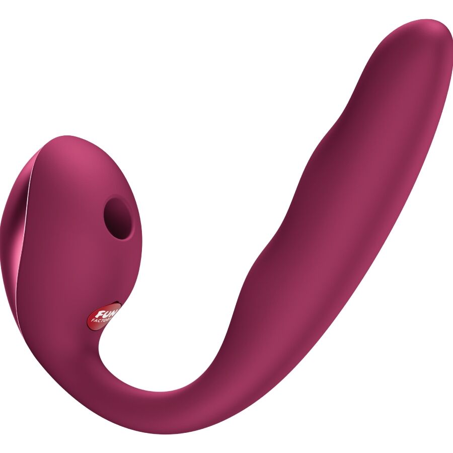 FUN FACTORY - ALLEGRO INSERTABLE DOUBLE AIR PULSE VIBRATOR WINE RED - NOCTURNA DESIRES