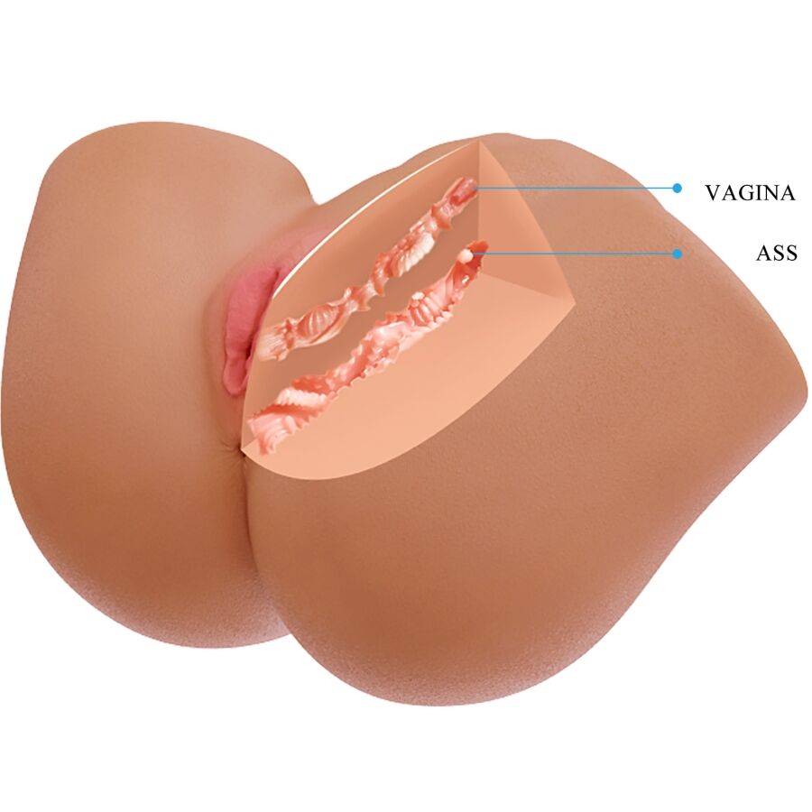 CRAZY BULL - ILANA REALISTIC FEMALE BUTT VIBRATOR AND SUCKER WITH SOUND 6.8 KG - NOCTURNA DESIRES