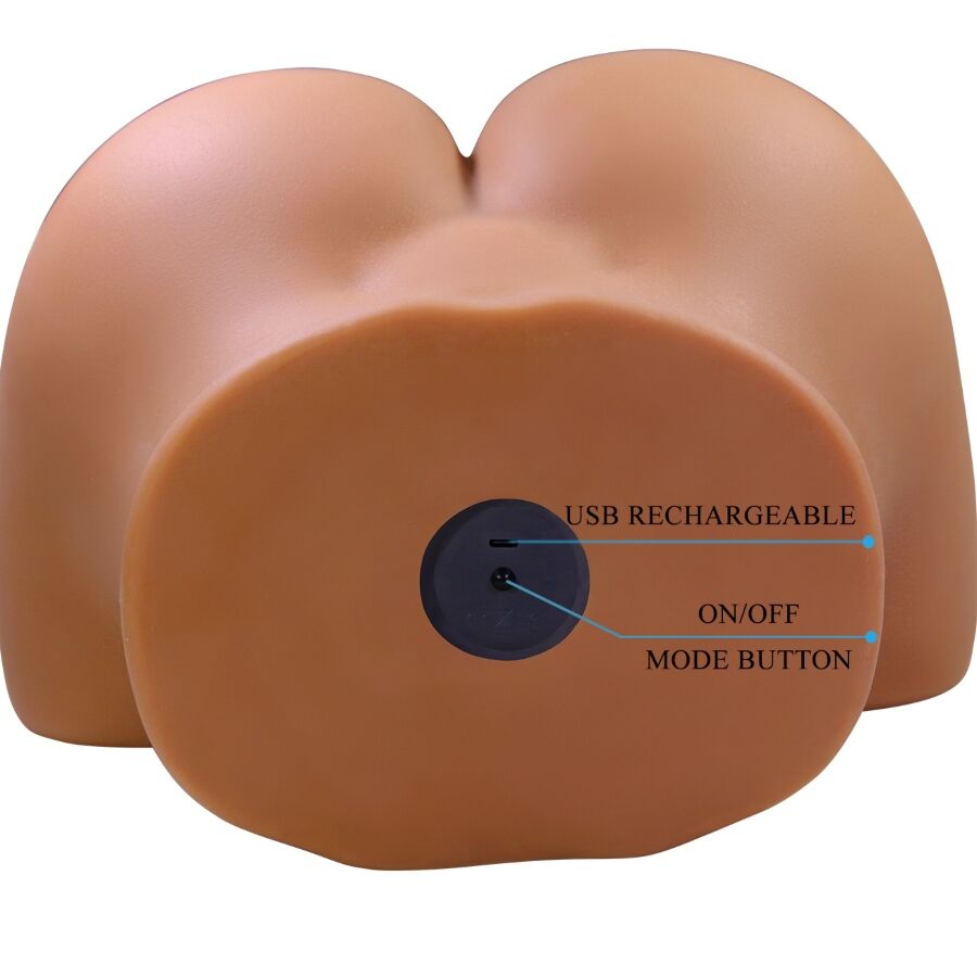 CRAZY BULL - WENDY REALISTIC FEMALE BUTT VIBRATOR AND SUCKER WITH SOUND 11 KG - NOCTURNA DESIRES