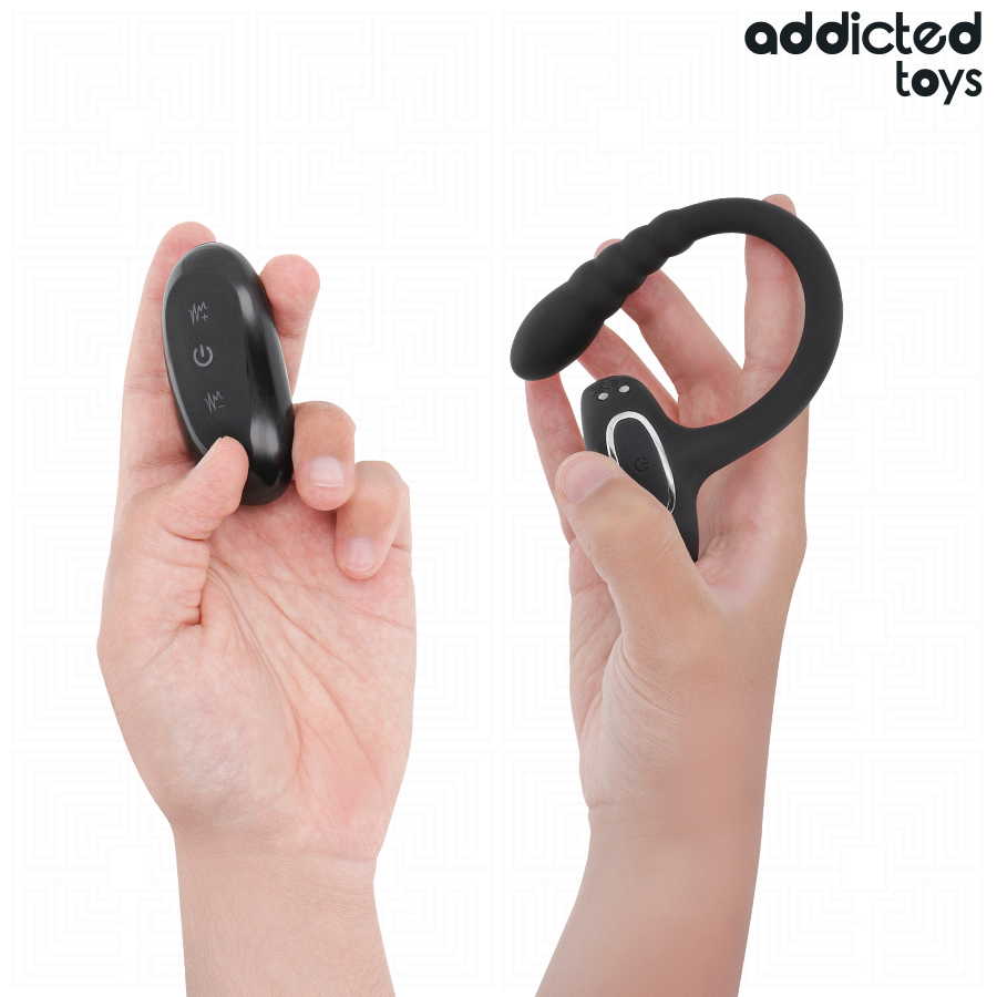 ADDICTED TOYS - P-SPOT VIBRATING COCK RING REMOTE CONTROL - NOCTURNA DESIRES