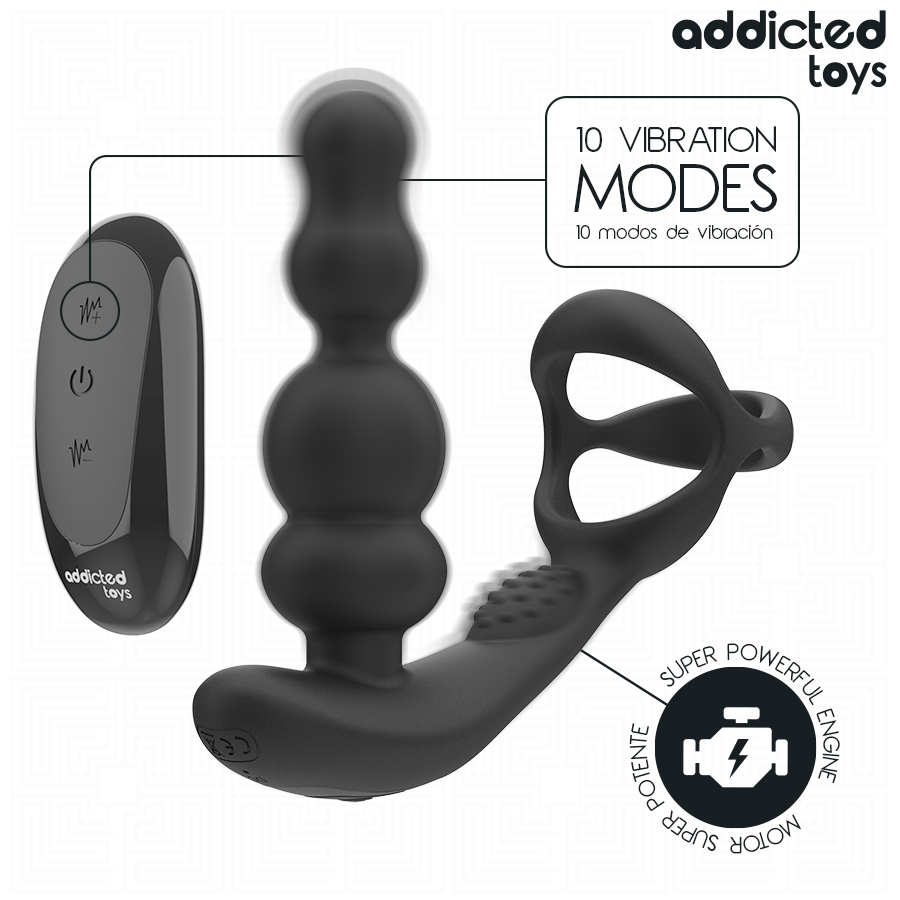 ADDICTED TOYS - ROTATING PROSTATE MASSAGER REMOTE CONTROL - NOCTURNA DESIRES