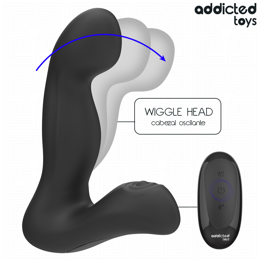 ADDICTED TOYS - OSCILLATING PROSTATE MASSAGER WITH PULSATION MODE REMOTE CONTROL - NOCTURNA DESIRES