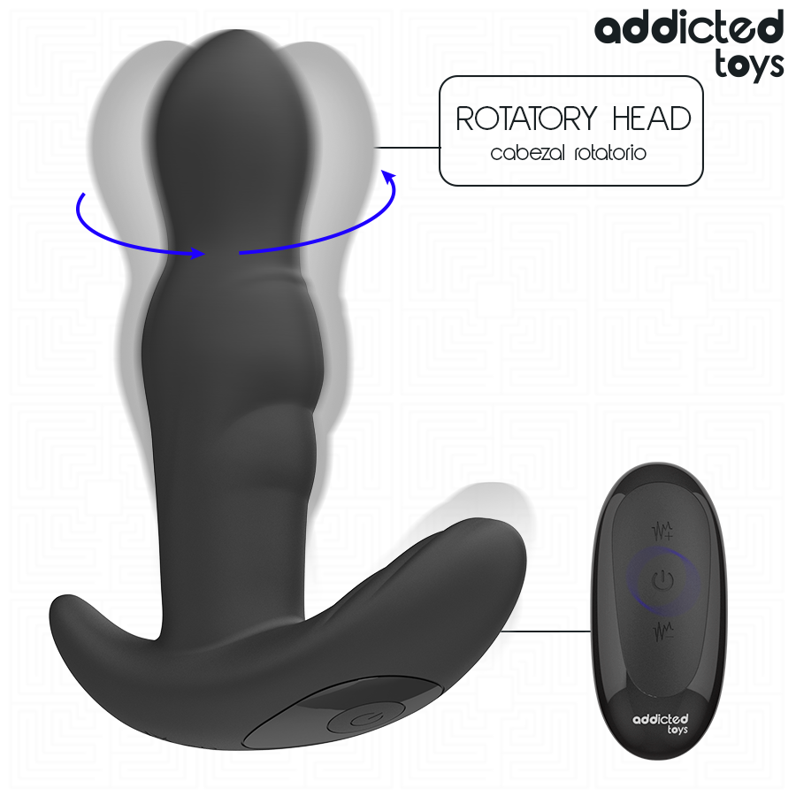 ADDICTED TOYS - ROTATING VIBRATING ANAL PLUG REMOTE CONTROL - NOCTURNA DESIRES
