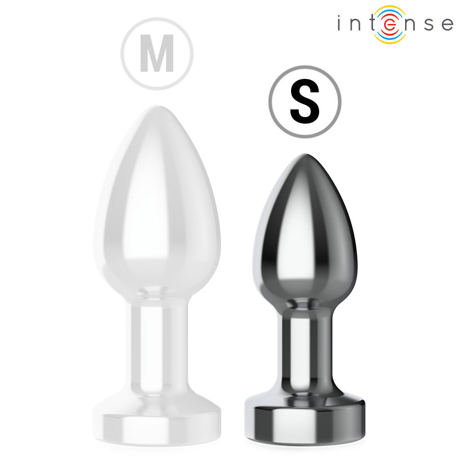 INTENSE - VIBRATING METAL ANAL PLUG WITH LED LIGHTS AND REMOTE CONTROL - SIZE S - NOCTURNA DESIRES