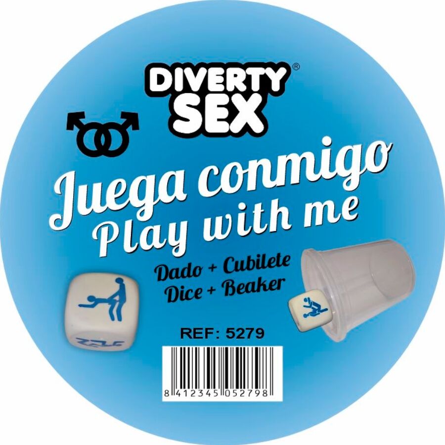 DIABLO PICANTE - WHITE HARD DICE WITH MEN POSITIONS AND CUBE - NOCTURNA DESIRES