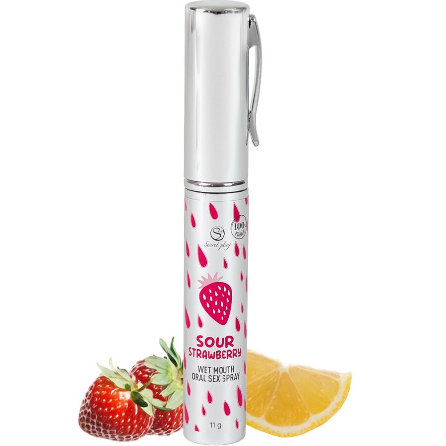 SECRETPLAY - SOUR STRAWBERRY ORAL SEX SPRAY - NOCTURNA DESIRES