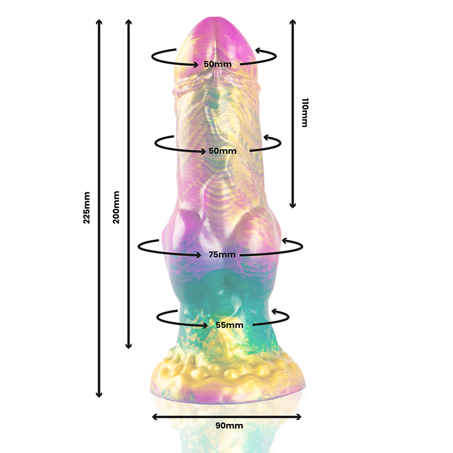 EPIC - IRIS DILDO WITH RAINBOW TESTICLES OF PLEASURE - NOCTURNA DESIRES
