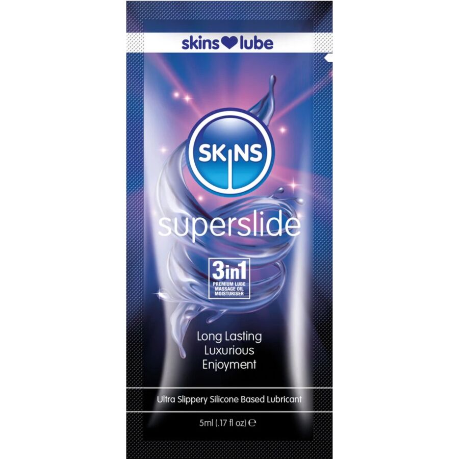 SKINS - SUPERSLIDE SILICONE-BASED LUBRICANT SINGLE-DOSE 5 ML - NOCTURNA DESIRES
