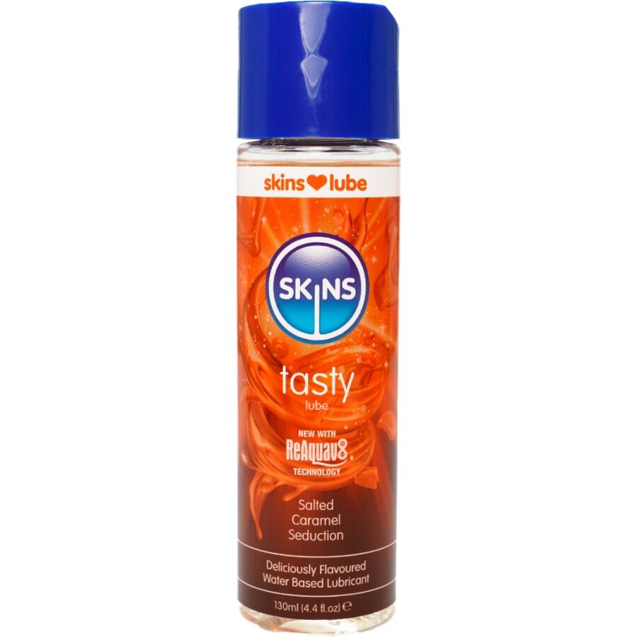 SKINS - TASTY WATER-BASED LUBRICANT SALTED CARAMEL 130 ML - NOCTURNA DESIRES