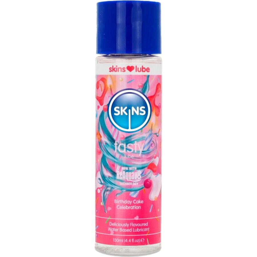SKINS - TASTY WATER-BASED LUBRICANT BIRTHDAY CAKE 130 ML - NOCTURNA DESIRES