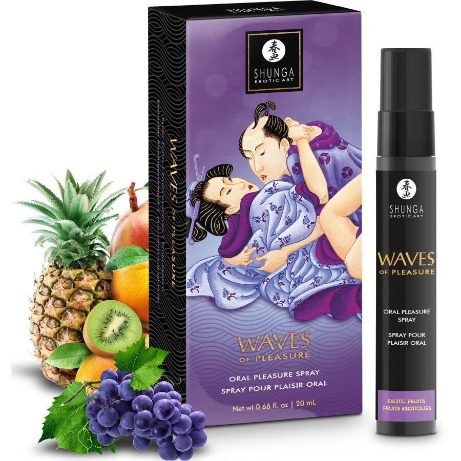SHUNGA - WAVES PLEASURE SPRAY ORAL SEDUCTIVE EXOTIC FRUITS 20 ML - NOCTURNA DESIRES