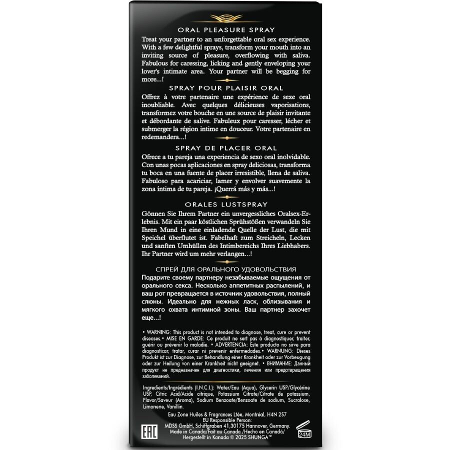 SHUNGA - WAVES PLEASURE SPRAY ORAL SEDUCTIVE WATERMELON 20 ML - NOCTURNA DESIRES
