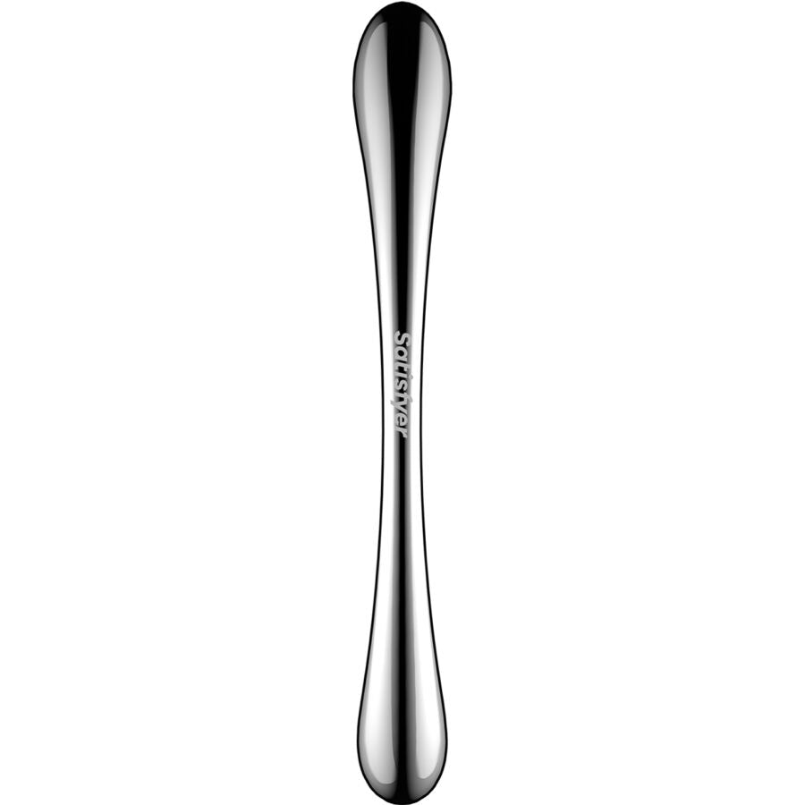 SATISFYER - COSMIC CREST 1 STAINLESS STEEL DOUBLE-ENDED DILDO - NOCTURNA DESIRES