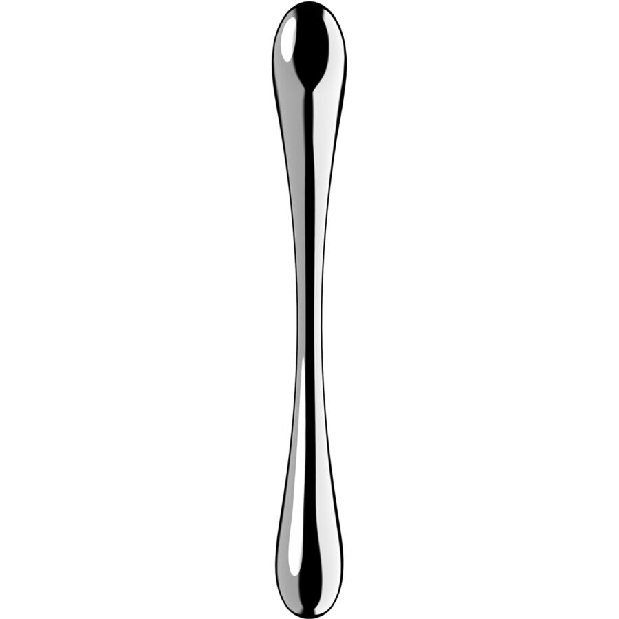 SATISFYER - COSMIC CREST 1 STAINLESS STEEL DOUBLE-ENDED DILDO - NOCTURNA DESIRES