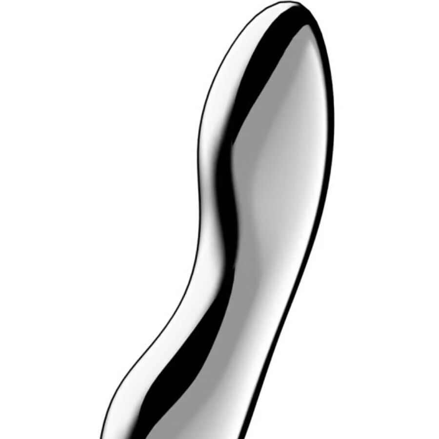 SATISFYER - COSMIC CREST 2 STAINLESS STEEL DOUBLE-ENDED DILDO - NOCTURNA DESIRES